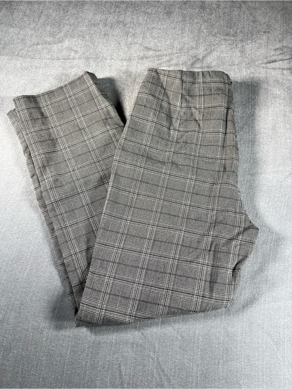Gianni Bini Gray Plaid Stretch Ankle Dress Pants Size 2